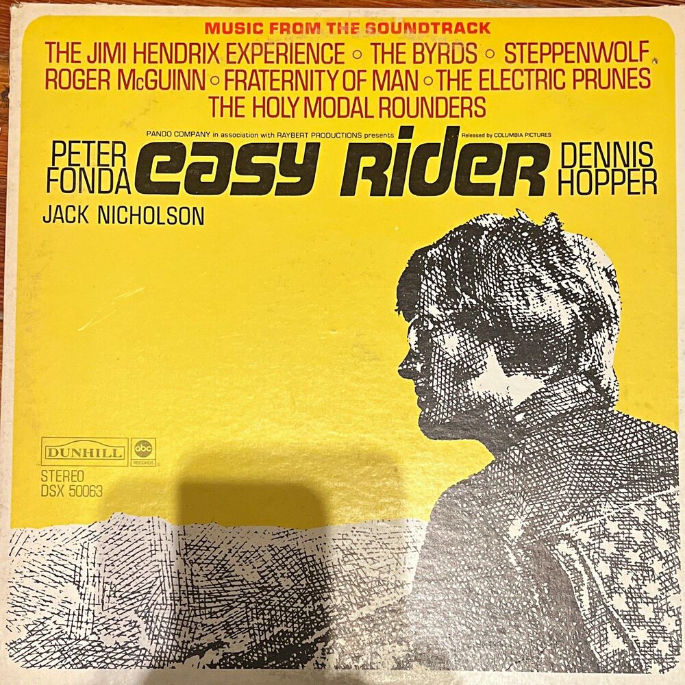 Easy Rider (Music From the Soundtrack) Dunhill DSX 50063 1972 LP Vinyl Hendrix